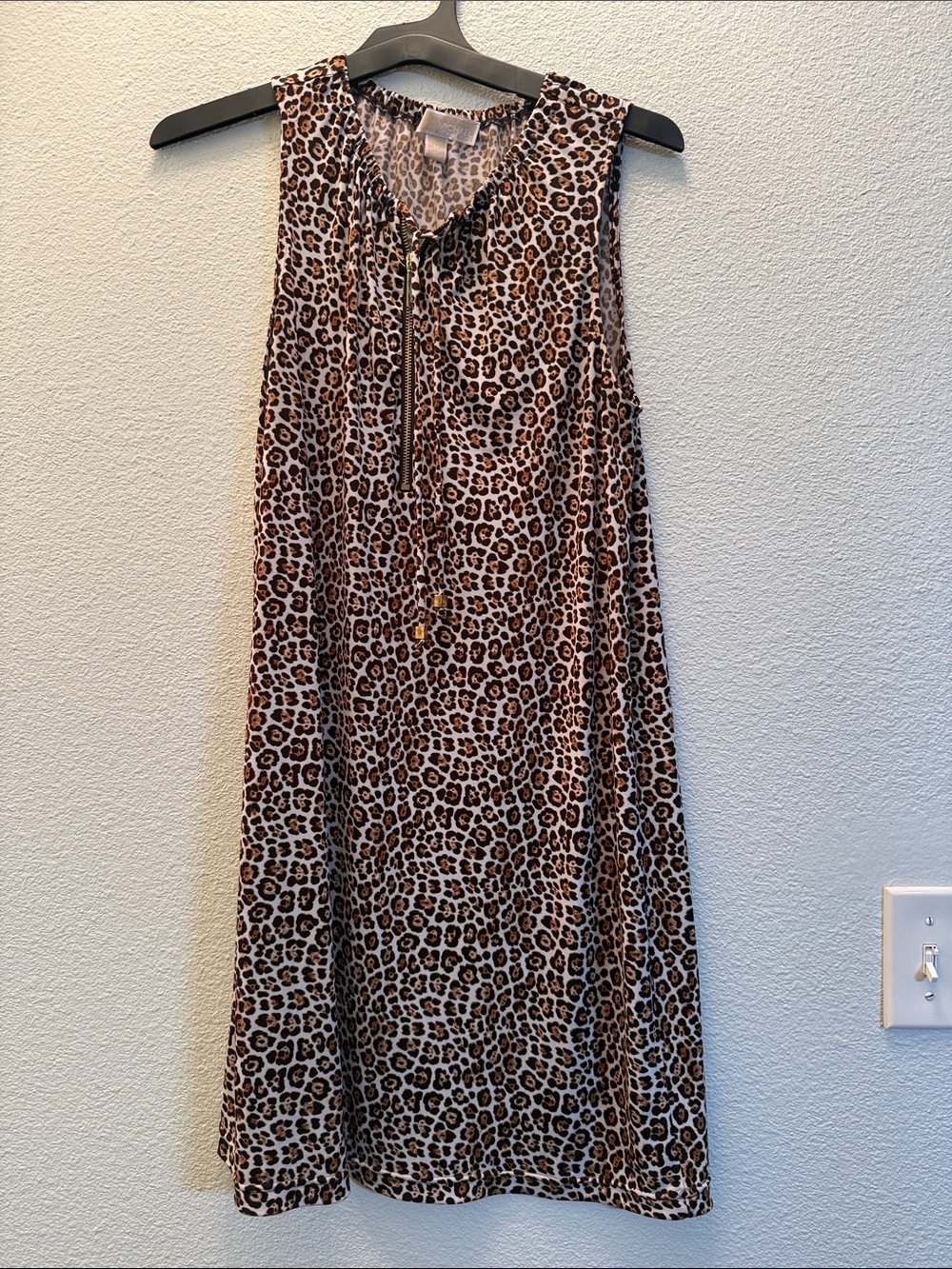 MICHAEL Michael Kors Leopard Print Shift Dress - Brown & Black